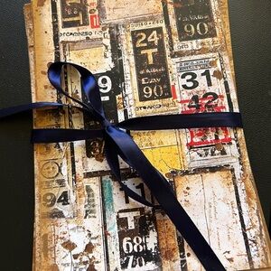 Junk Journal Papers Grunge Numbers scrapbooking ephemera crafts mixed media